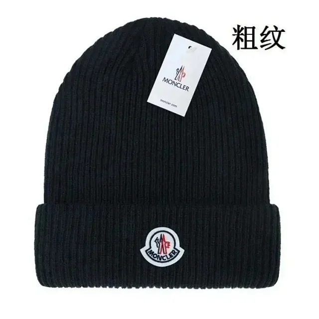 Moncler Hats Ribbed cuffed knit beanie product detail image 8