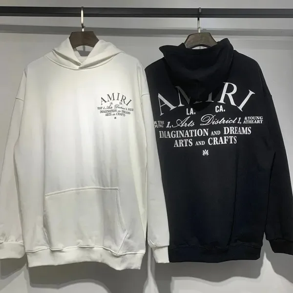 Amiri Arts District Hoodie White and Black - 1