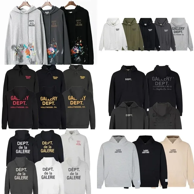 Gallery Dept. Hoodies & Sweatshirts Pullover hoodie with kangaroo pocket and upside-down logo print product detail image 1