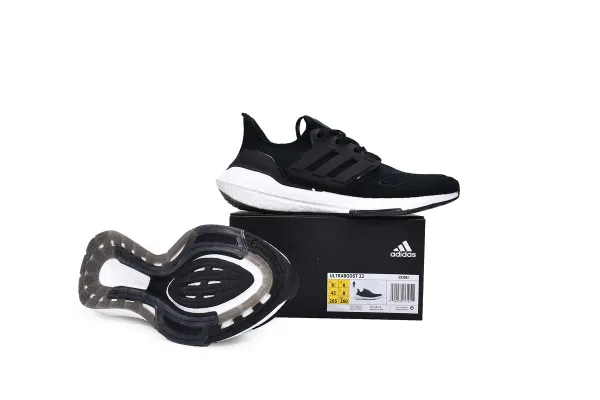 Adidas Ultraboost 22 Black Lime Green Running Shoes - 5