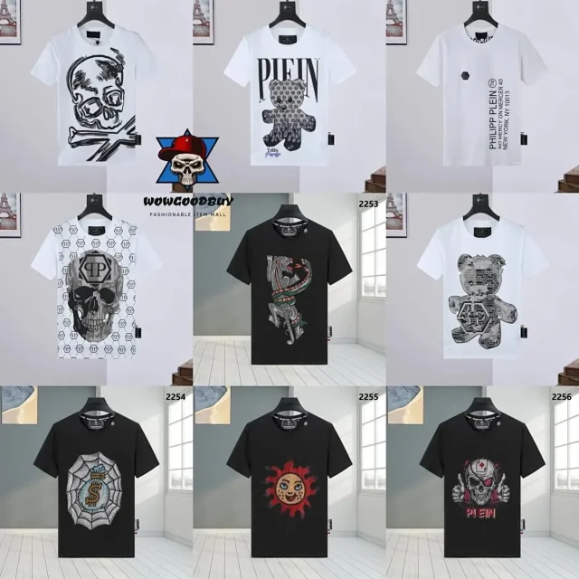 Philipp Plein T-Shirts Short-Sleeve Crew-Neck Graphic T-Shirt product detail image 1