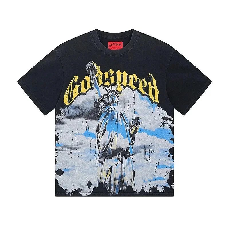 Godspeed Statue of Liberty Graphic T-Shirt Black - 1