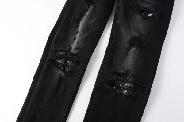 Gallery Dept. Distressed Washed Black Jeans - 7