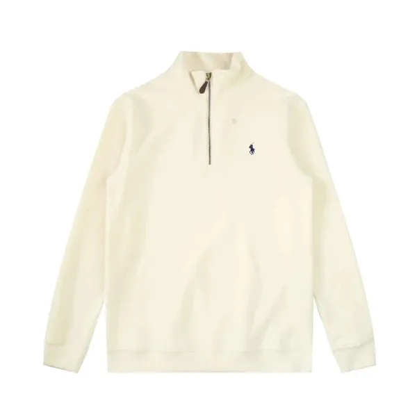Ralph Lauren Quarter-Zip Pullover Beige Sweater - 1