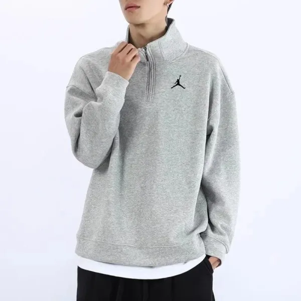 Lacoste Half-Zip Sweatshirt Heather Gray Sweater - 3