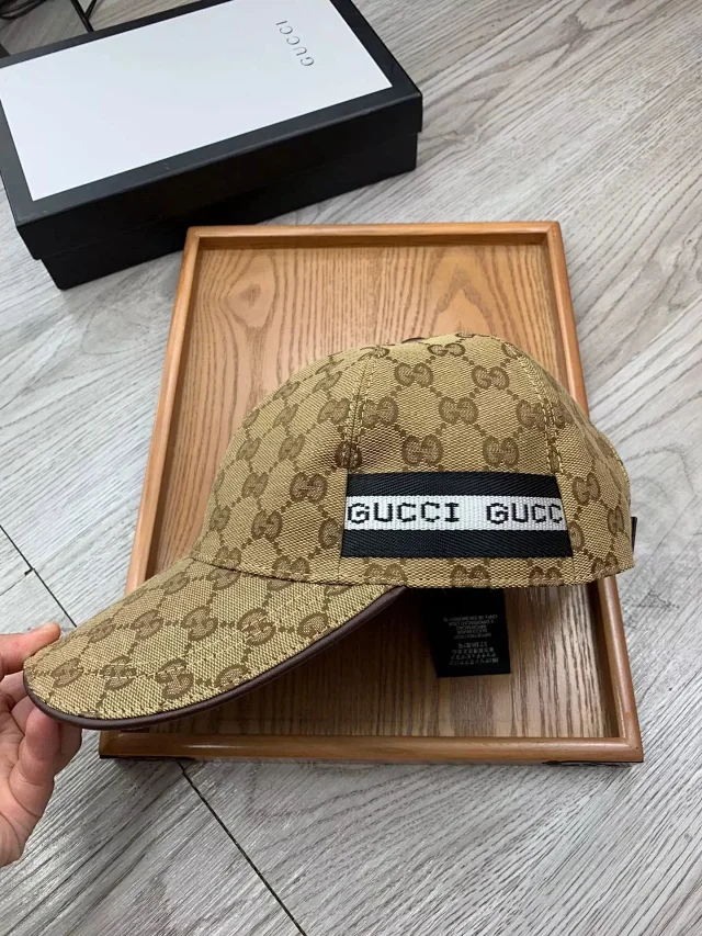 Gucci Hats GG monogram baseball cap with curved brim product detail image 4