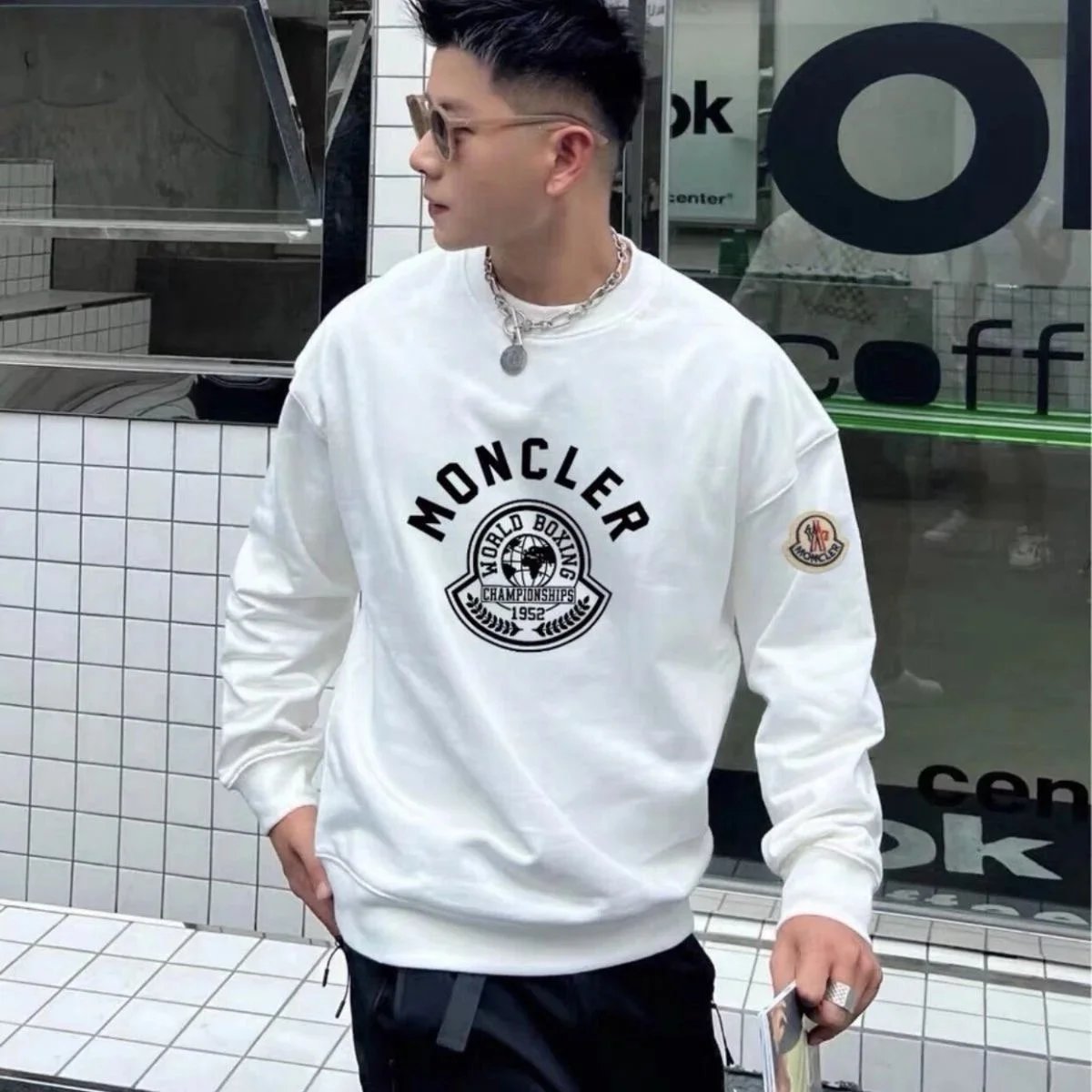 Moncler Logo Print Black Hoodie - 3