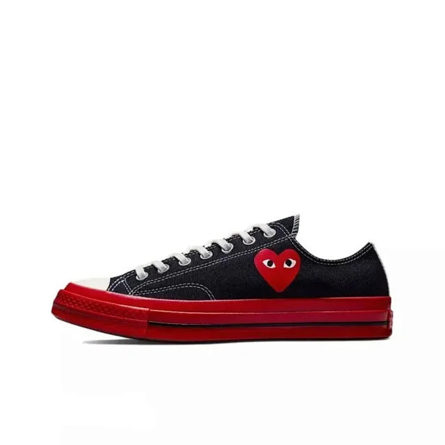 Comme des Garçons PLAY Sneakers Canvas lace-up with heart-and-eyes graphic product detail image 8