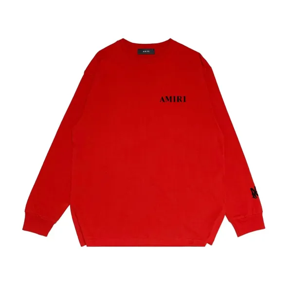 Amiri Logo Long Sleeve Tee Red - 1
