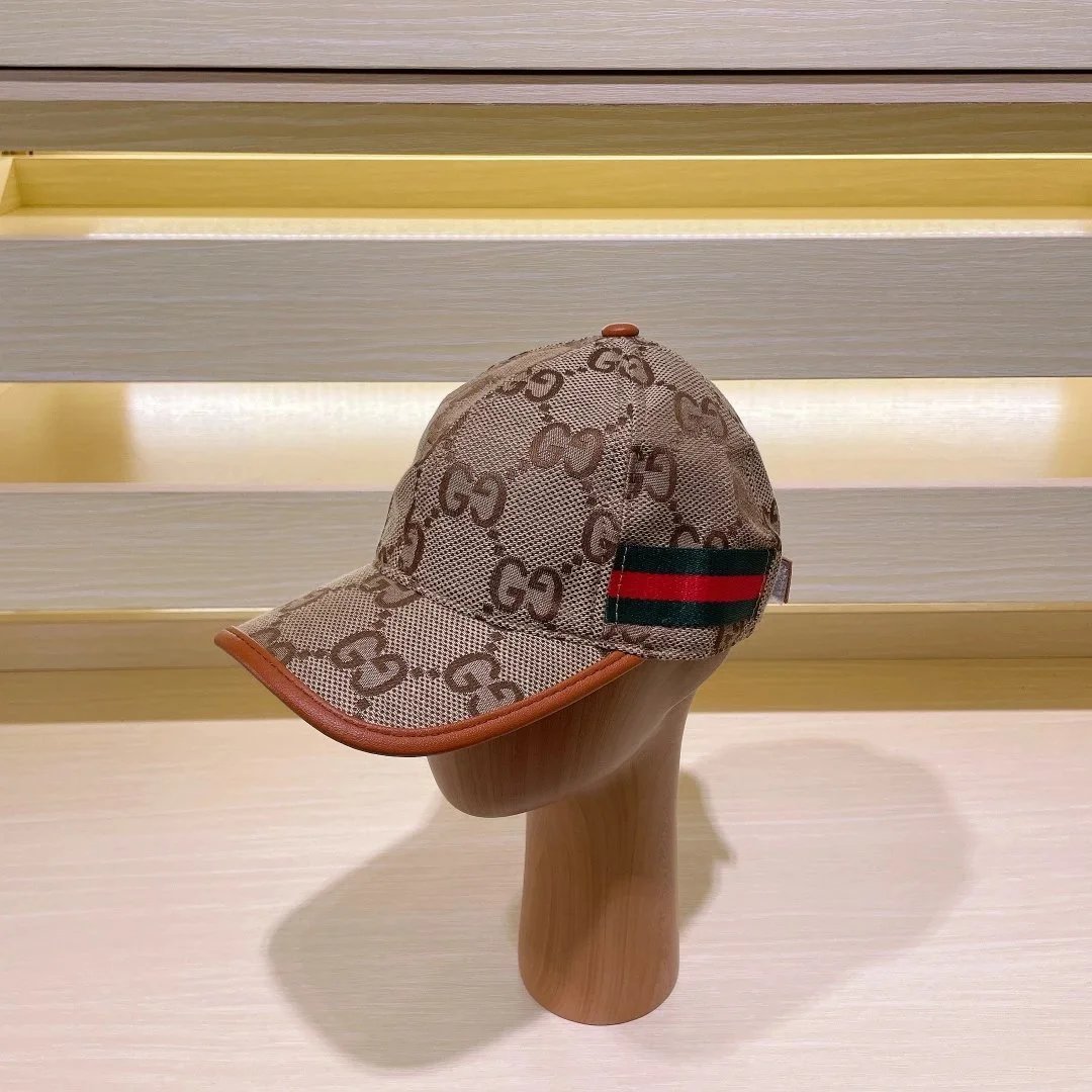 Gucci GG Marmont Baseball Cap Beige Brown - 1