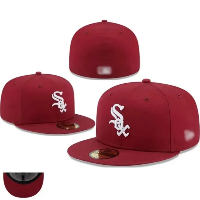 New Era Hats 59FIFTY-style flat-brim fitted baseball caps with embroidered team logos product detail image 6