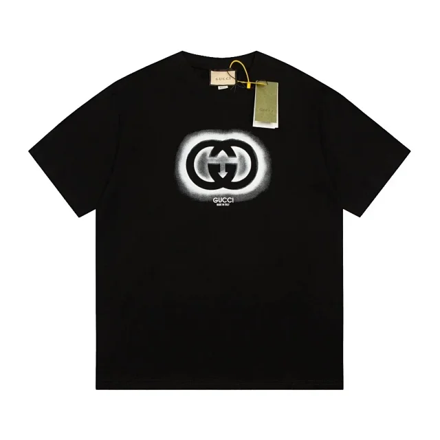 Gucci T-Shirts Short-Sleeve Logo Print T-Shirt product detail image 6