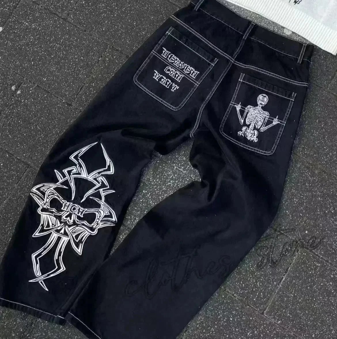 Unbranded Jeans Graphic Embroidered — ALBB-019