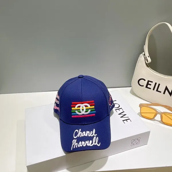 Chanel x Pharrell Williams Rainbow CC Baseball Cap Navy - 1