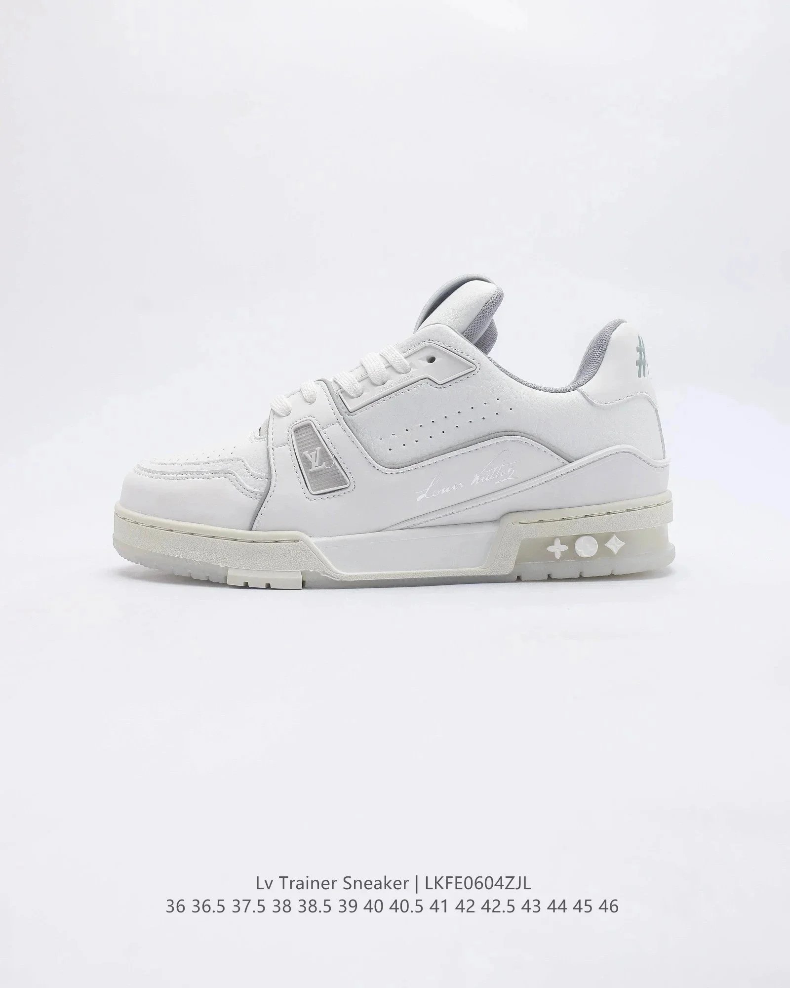Louis Vuitton Trainer Sneaker White Gray Mesh Sneakers - 9