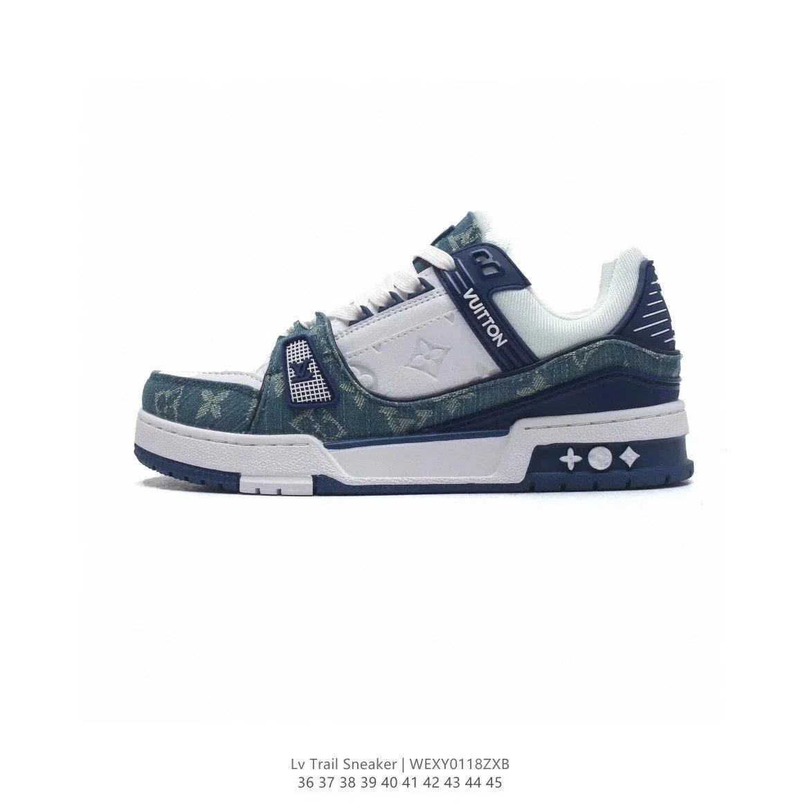 Louis Vuitton Trail Sneaker Navy Monogram Denim Sneakers