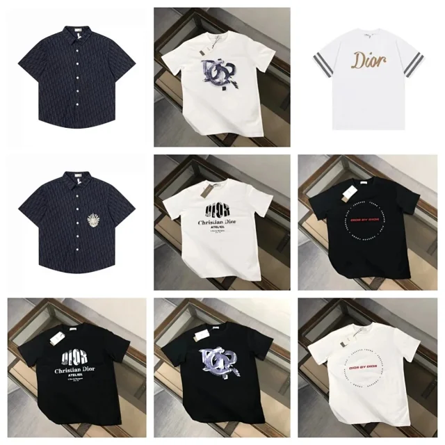 Dior T-Shirts Logo Print Short-Sleeve product detail image 1
