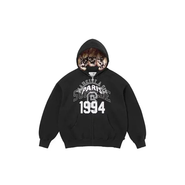 Supreme Hoodies & Sweatshirts 1994 Graphic Zip-Up Hoodie with Skull-Print Hood Lining product detail image 2
