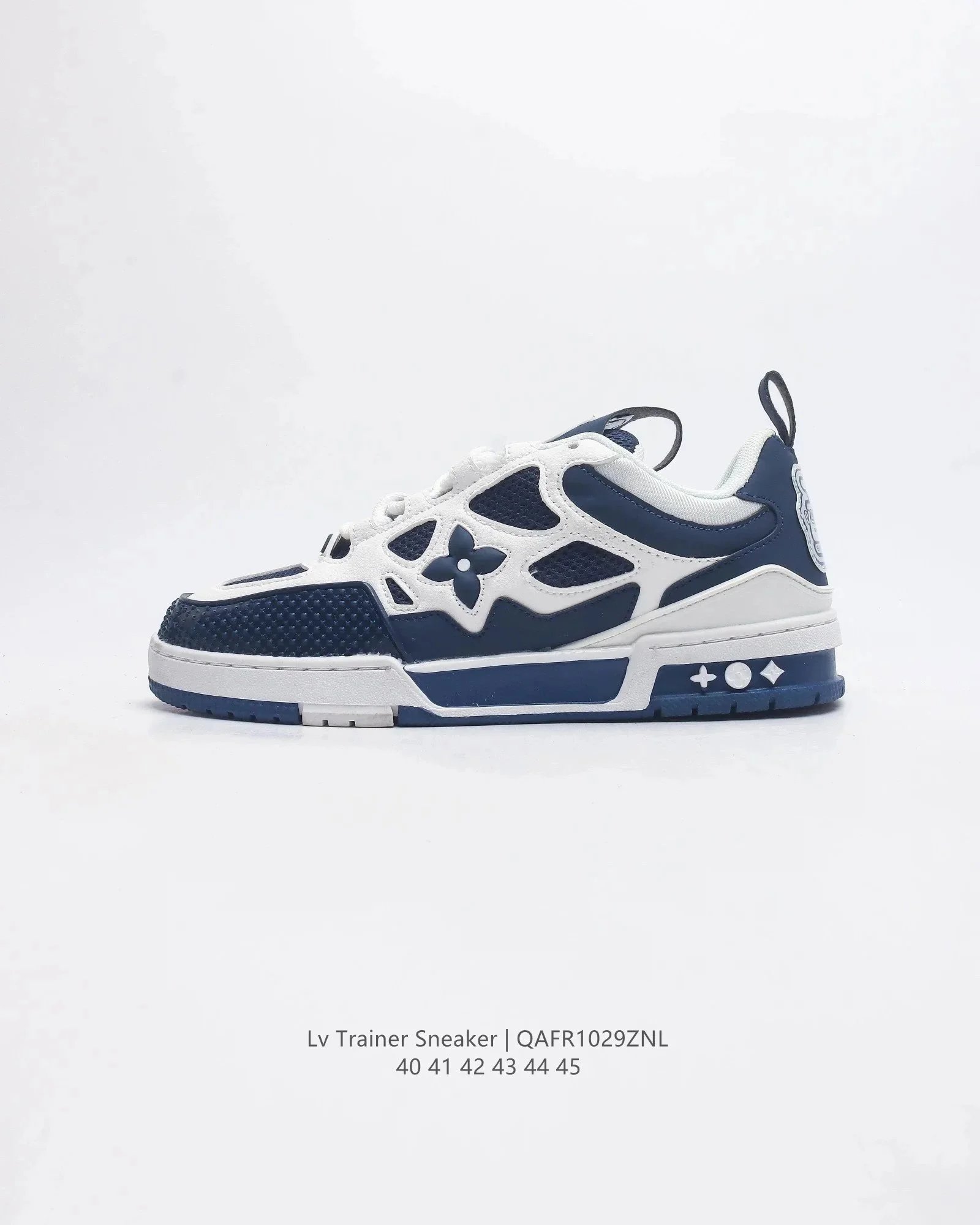 Louis Vuitton Trainer Sneaker Navy and White Sneakers
