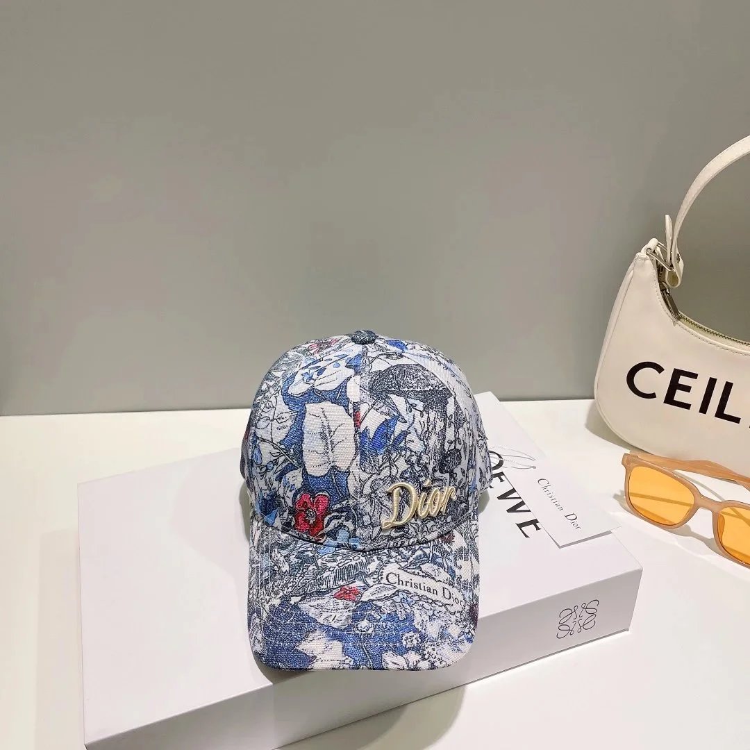 Dior Oblique Print Baseball Cap Multicolor - 1