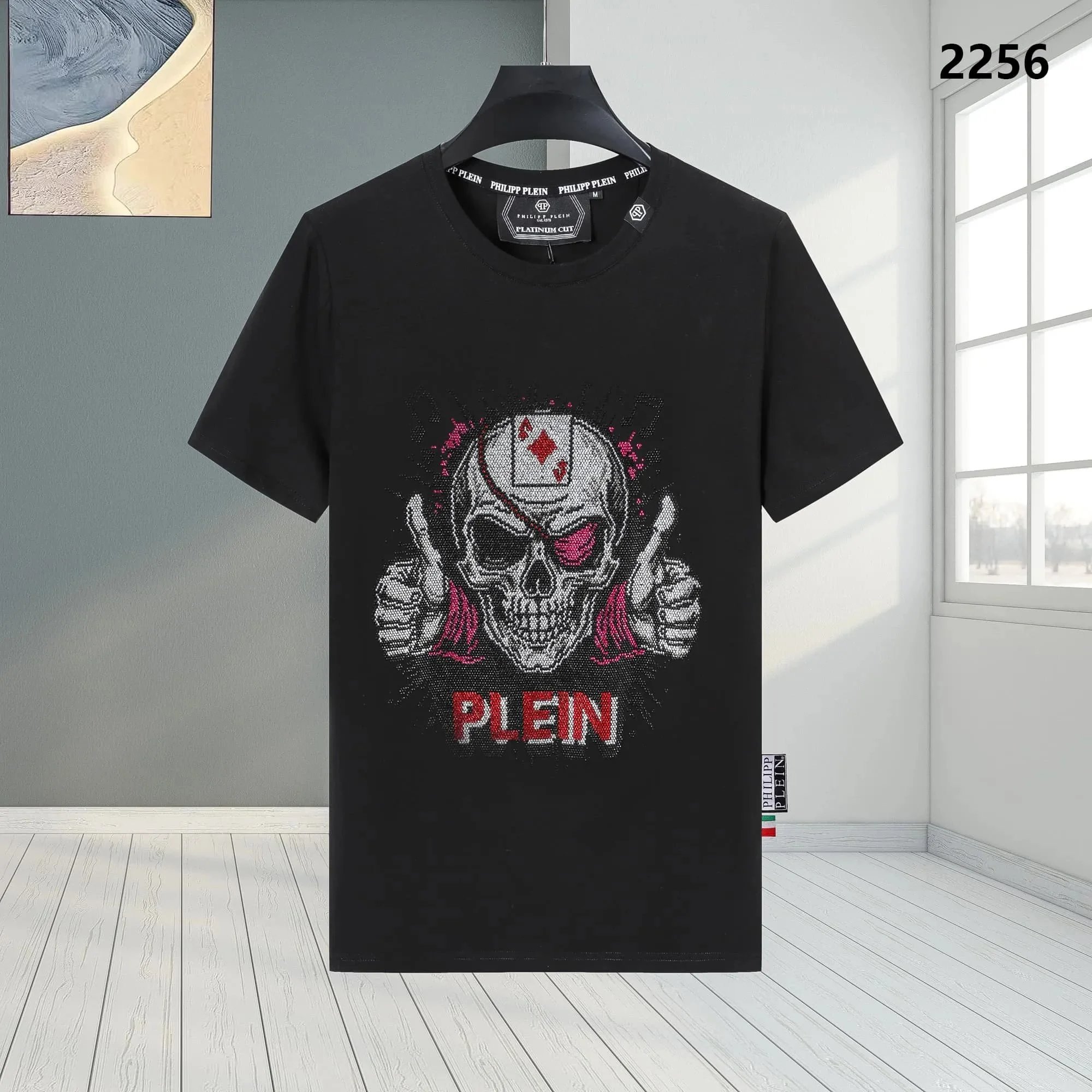 Philipp Plein Platinum Cut Skull Embellished Black T-Shirt - 1