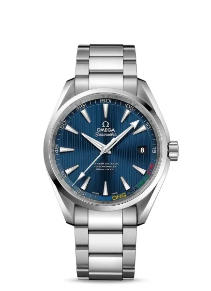 Omega Seamaster Aqua Terra 150M Co-Axial Master Chronometer Silver Dial Gray Rubber Strap Mechanical Watch - 5