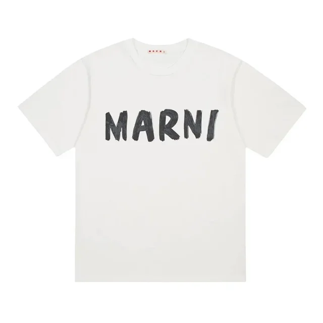 Marni T-Shirts Logo Print Short-Sleeve T-Shirt product detail image 5