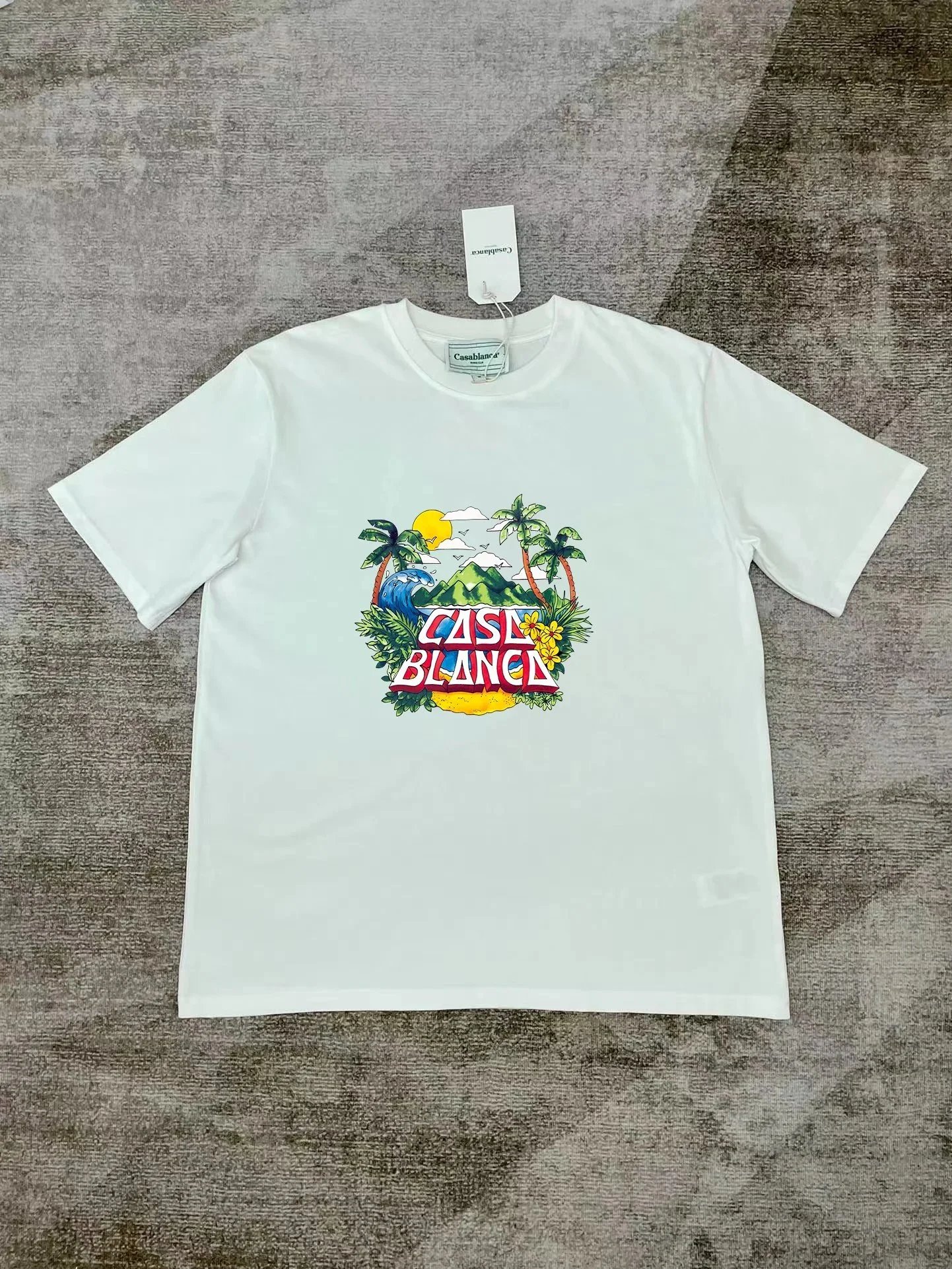 Casablanca Surf Logo White T-Shirt - 4