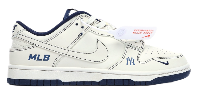 Nike x A Bathing Ape Air Jordan 1 Low 'Bapesta' Navy Beige Sneakers - 11
