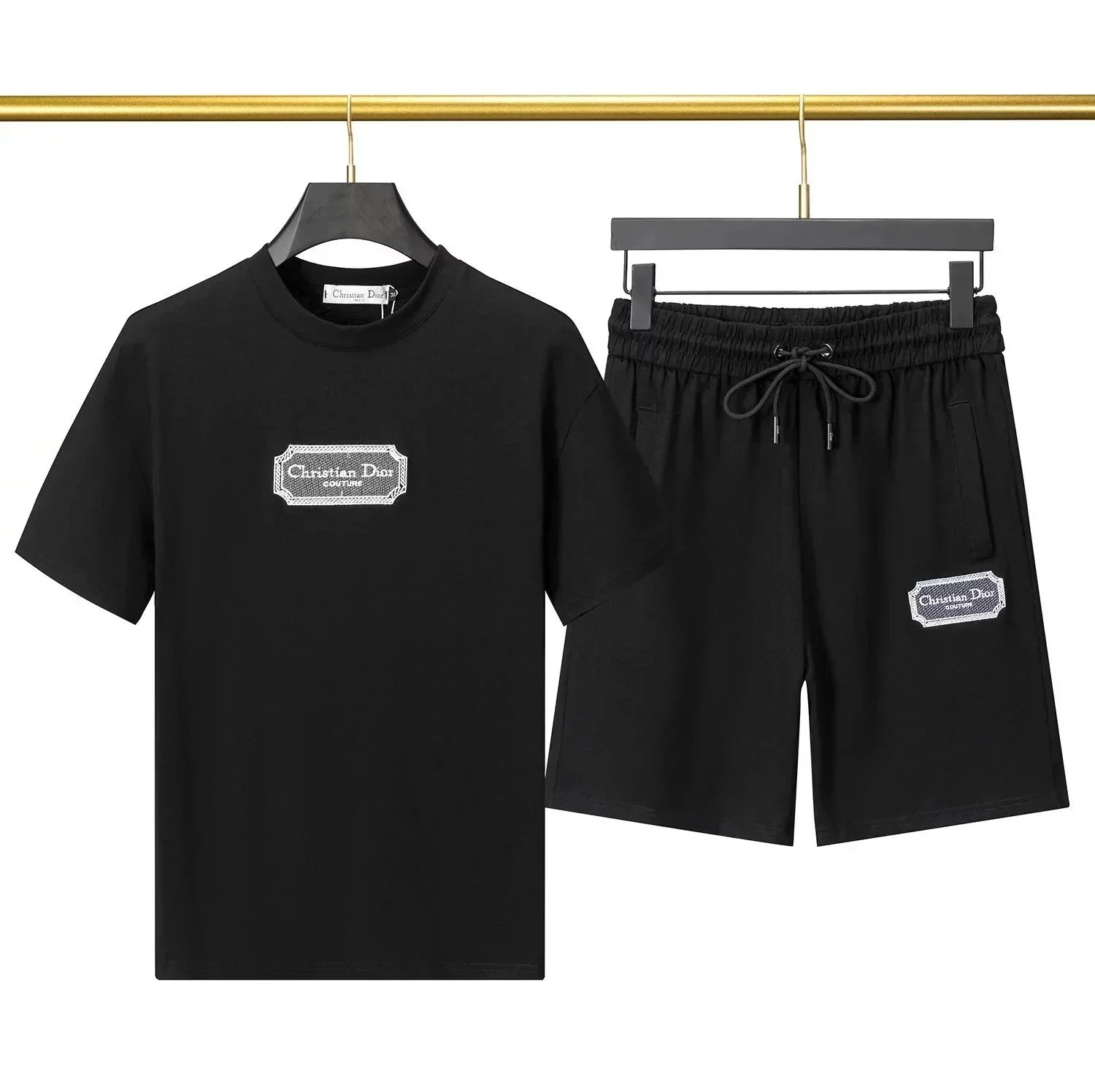 Dior Matching Sets Oblique jacquard short-sleeve T-shirt and drawstring shorts set image 10