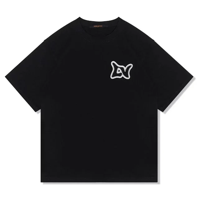 Louis Vuitton T-Shirts Short-Sleeve Graphic-Print Crew-Neck product detail image 2