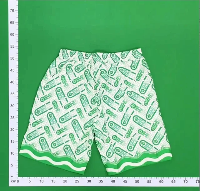 Casablanca Matching Sets Short-sleeve printed shirt and shorts set with wavy trim product detail image 4