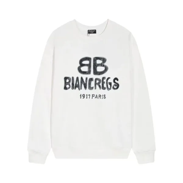 Balenciaga BB Biancregs White Hoodie - 1