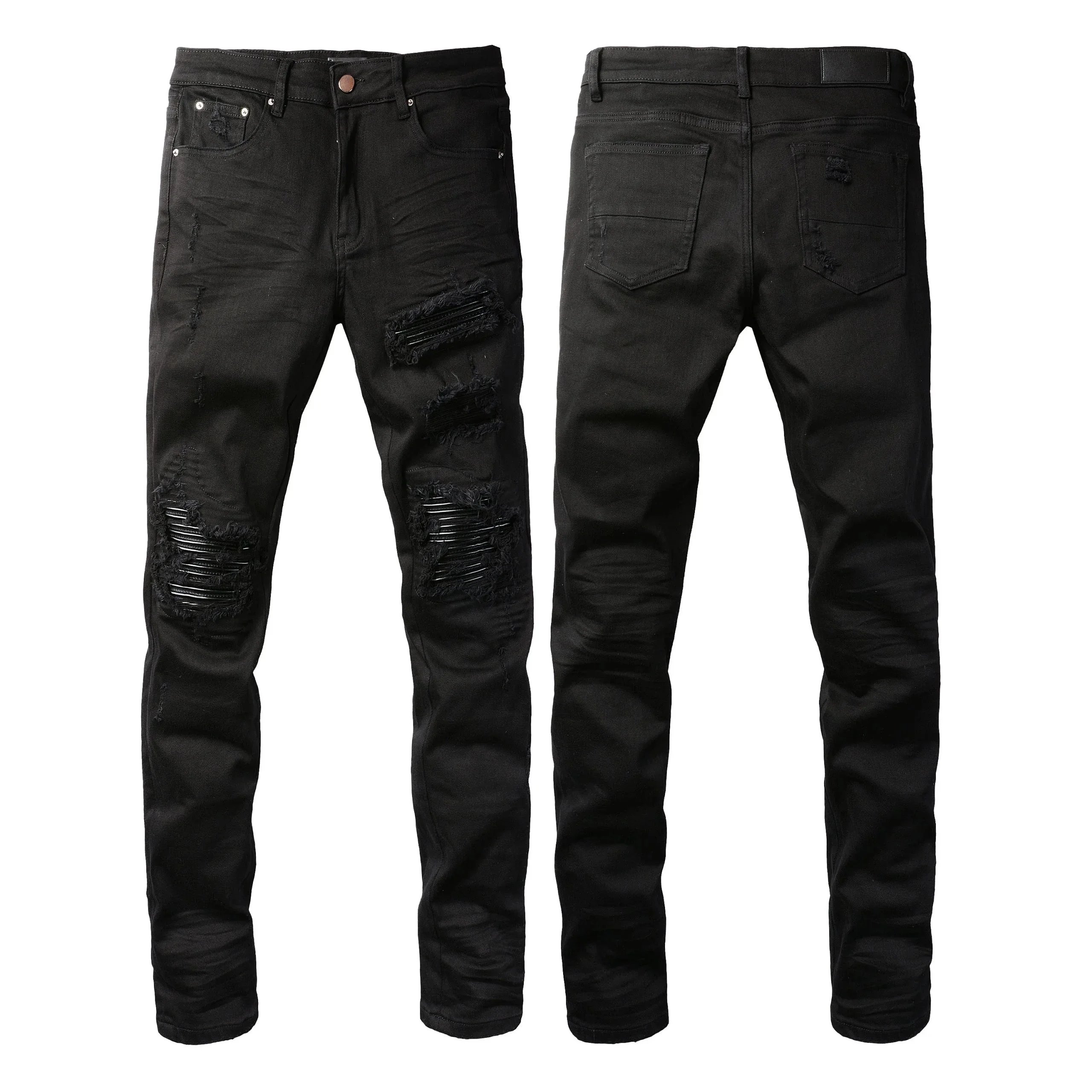 Unbranded Jeans Distressed Slim-Fit — 602-1
