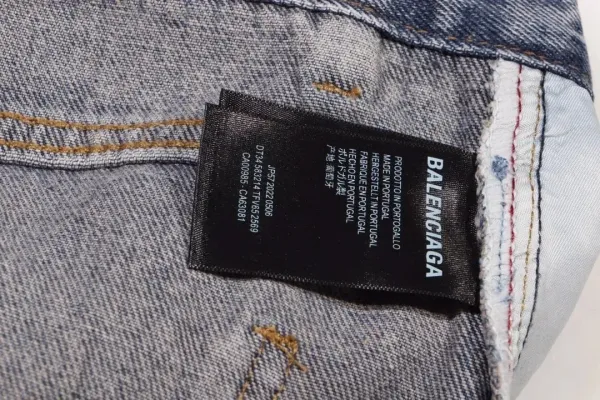 Balenciaga BB Logo Patchwork Jeans Dark Wash - 8