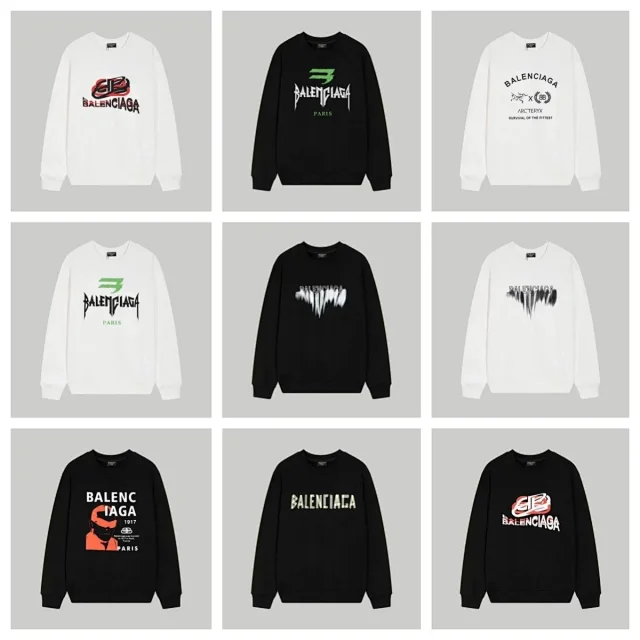 Balenciaga Hoodies & Sweatshirts Graphic Logo Crewneck Sweatshirt product detail image 1