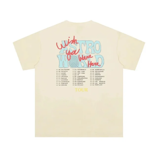 Travis Scott T-Shirts Astroworld Wish You Were Here Tour graphic product detail image 5