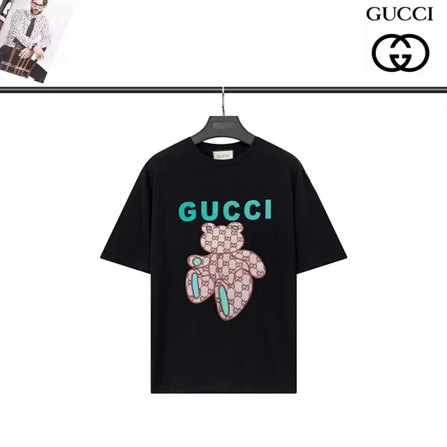 Gucci Shirts Short-Sleeve Logo Stripe Polo Shirt product detail image 1