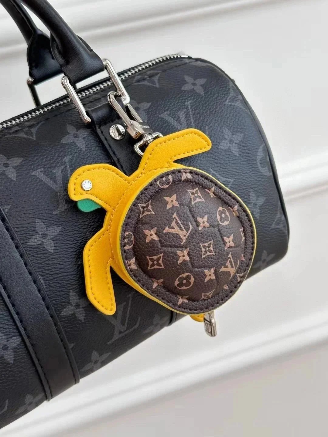 Louis Vuitton Crab Charm Sky Blue Monogram Leather Keychain - 6