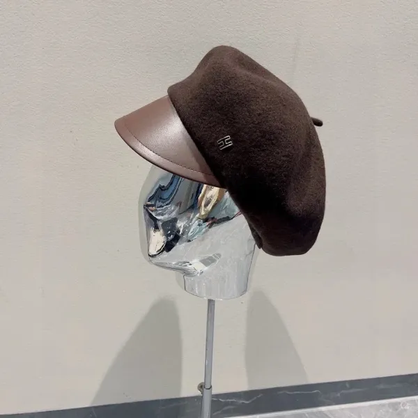 GRA Visor Beret Brown Hat - 1