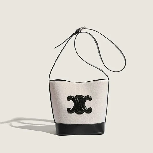 CELINE Crossbody Bags Triomphe Emblem Canvas Bucket product detail image 1