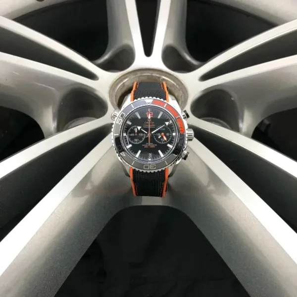 Omega Seamaster Planet Ocean Chronograph Black and Orange Mechanical Watch - 1