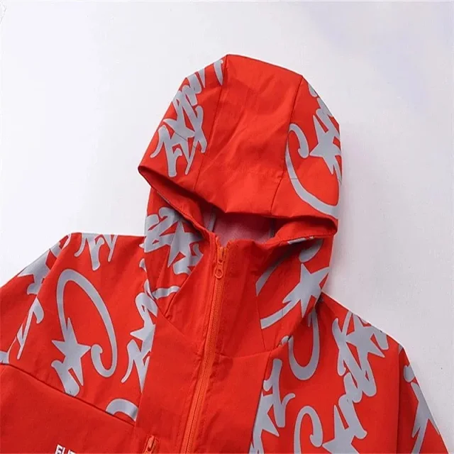 Elitework Jackets Hooded graffiti-print hardshell jacket product detail image 4