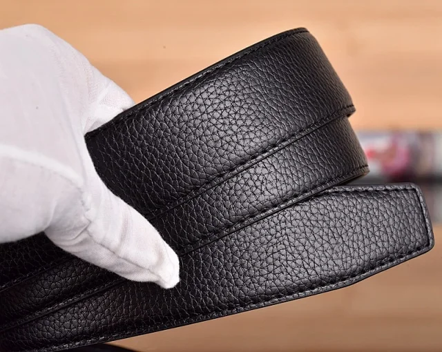 SS.AM Belts Pebbled Leather Monogram Buckle product detail image 8
