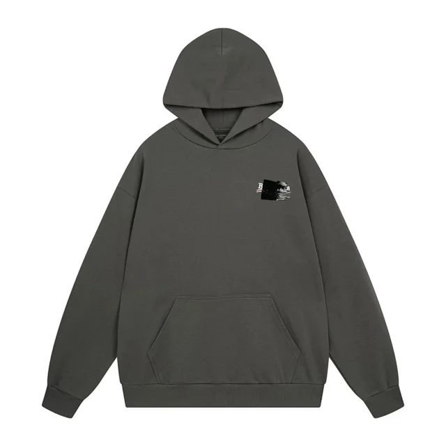 Balenciaga Hoodies & Sweatshirts Pullover hooded sweatshirt with logo graphic and kangaroo pocket product detail image 7