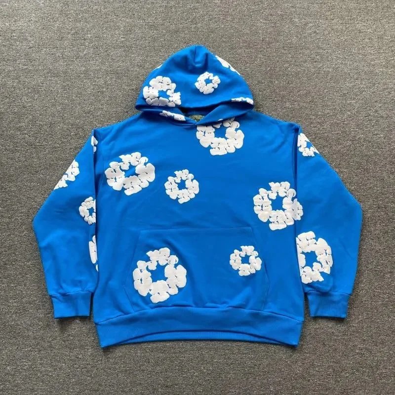 Unbranded Hoodies & Sweatshirts Hooded Sweatshirt with Raised Floral Ring Appliqués image 5