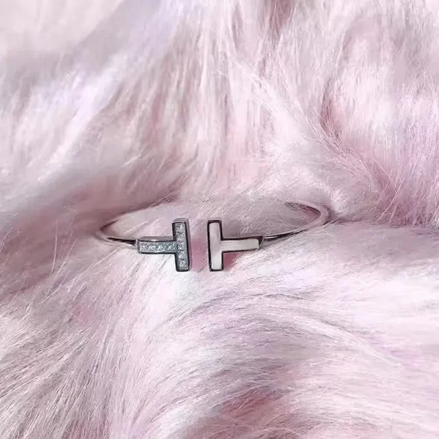 Unbranded Jewelry Open Cuff Double T Bracelet with Pavé Accent product detail image 6