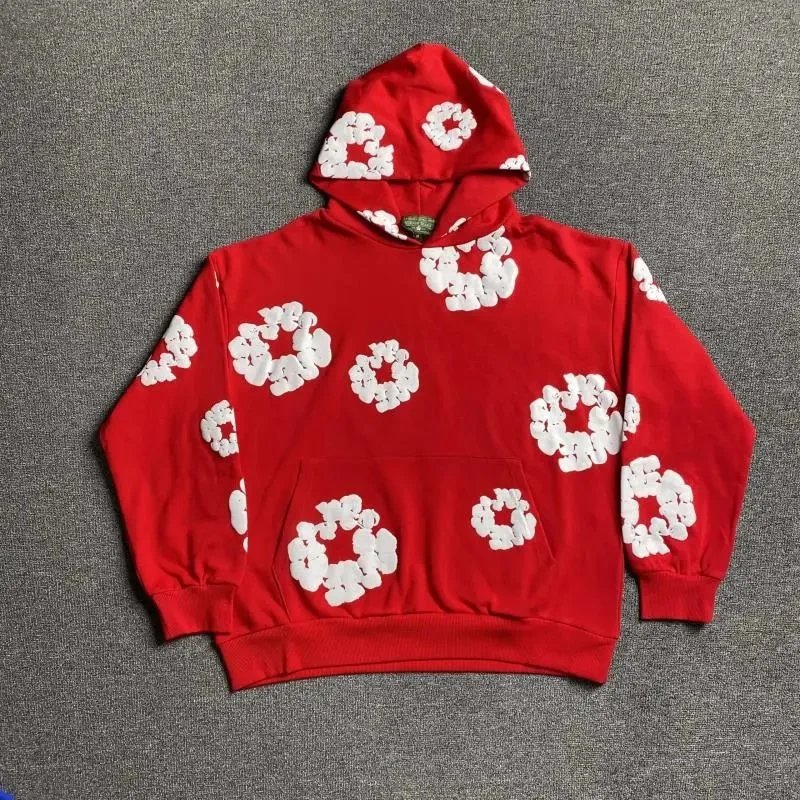 Unbranded Hoodies & Sweatshirts Hooded Sweatshirt with Raised Floral Ring Appliqués image 8