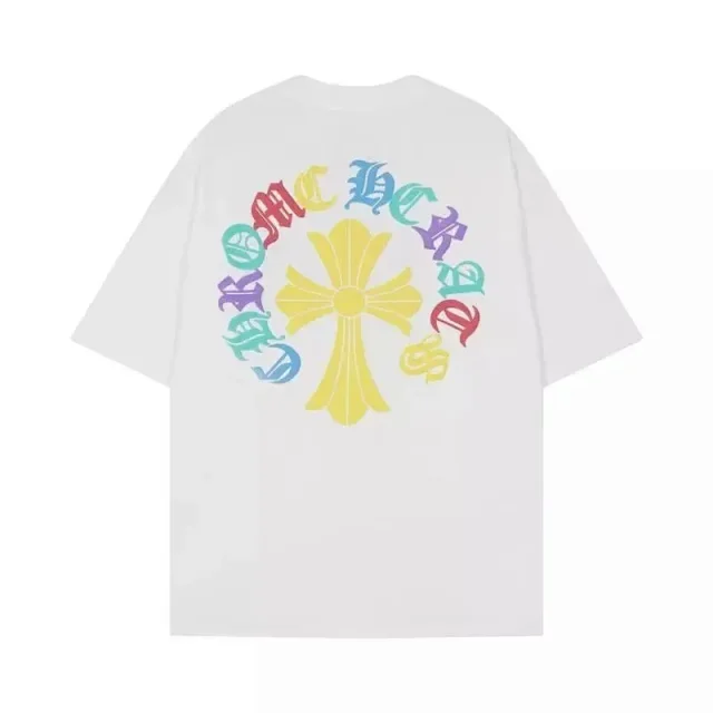Chrome Hearts T-Shirts Short-Sleeve T-Shirt with Cross and Logo Back Graphic product detail image 6