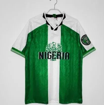 Nigeria National Team 1994 World Cup Home Jersey Green and White - 1